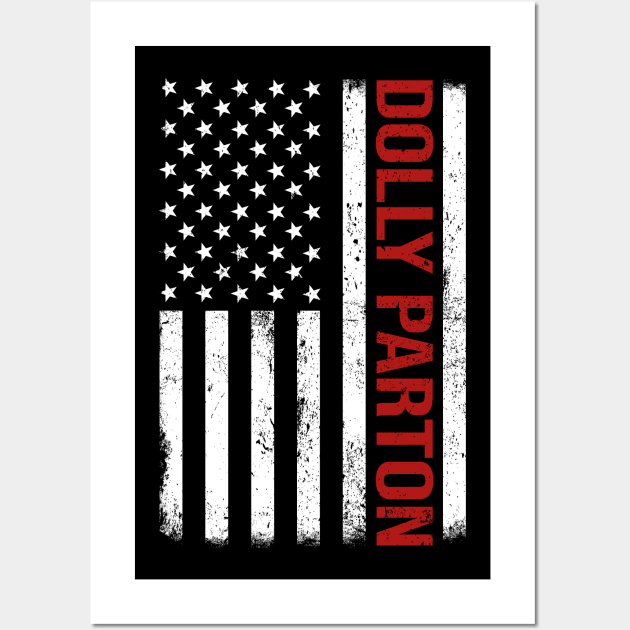 Graphic Dolly Proud Name US American Flag Birthday Gift Wall Art by Intercrossed Animal 